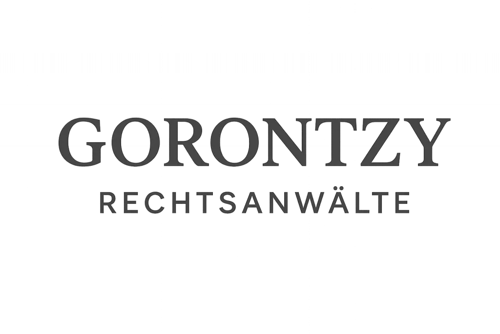 Schriftzug Gorontzy Rechtsanwälte
